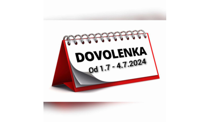 Dovolenka - oznam