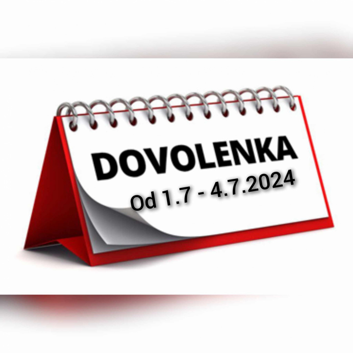 Dovolenka - oznam