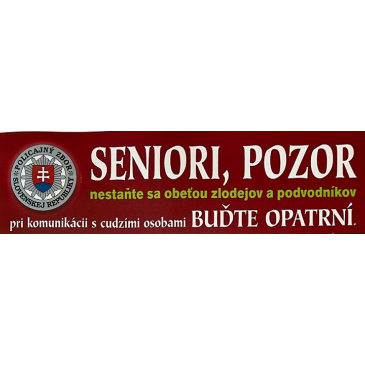 Výzva polície - seniori pozor!